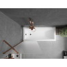 Mexen Next paroi de baignoire à 1 vantail 70 x 150 cm, givre, or rose - 895-070-000-00-30-60