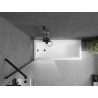 Mexen Next pare-douche extensible 70 x 150 cm, dépoli, noir - 895-070-000-00-30-70