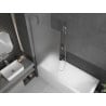 Mexen Next pare-douche de baignoire 1-volet 80 x 150 cm, givré, chrome - 895-080-000-00-30-01