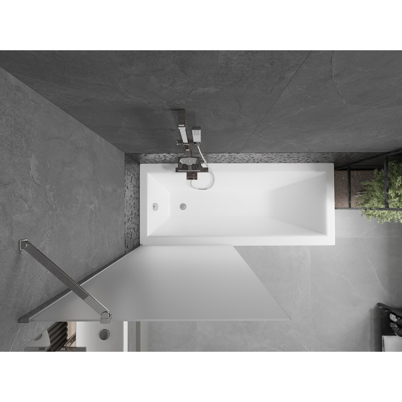 Mexen Next paroi de baignoire à 1 vantail 80 x 150 cm, dépoli, chrome - 895-080-000-00-30-01