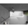 Mexen Next pare-douche de baignoire 1-volet 80 x 150 cm, givré, chrome - 895-080-000-00-30-01