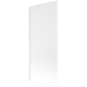 Mexen Next paroi de bain 1-volet 80 x 150 cm, givré, blanc - 895-080-000-00-30-20