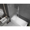 Mexen Next paroi de baignoire à 1 volet 80 x 150 cm, givre, blanc - 895-080-000-00-30-20