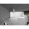 Mexen Next paroi de baignoire à 1 volet 80 x 150 cm, givre, blanc - 895-080-000-00-30-20