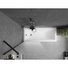 Mexen Next paroi de baignoire 1 volet 80 x 150 cm, givre, noir - 895-080-000-00-30-70