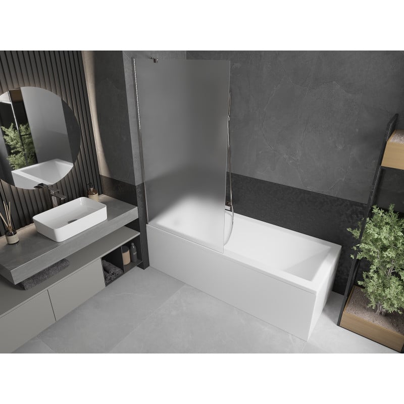 Mexen Next paroi de baignoire à 1 panneau 90 x 150 cm, sablé, chrome - 895-090-000-00-30-01