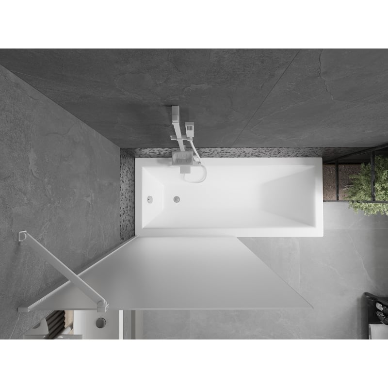Mexen Next paroi de douche 1 volet 90 x 150 cm, dépoli, blanc - 895-090-000-00-30-20