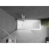 Mexen Next paroi de douche 1 volet 90 x 150 cm, dépoli, blanc - 895-090-000-00-30-20