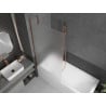 Mexen Next paroi de douche 1-volet 90 x 150 cm, givre, or rose - 895-090-000-00-30-60