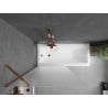 Mexen Next paroi de douche 1-volet 90 x 150 cm, givre, or rose - 895-090-000-00-30-60