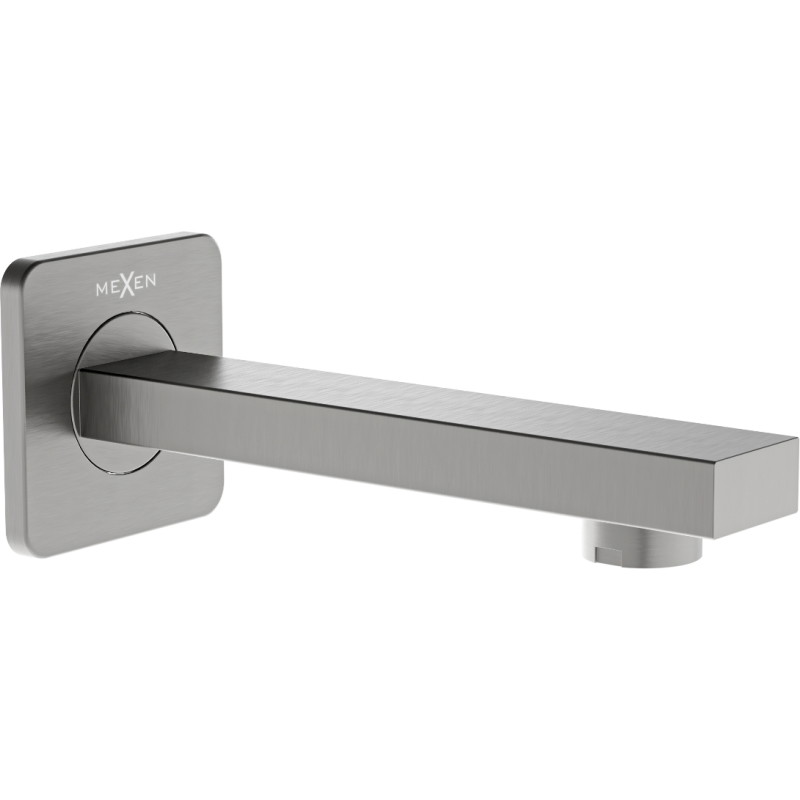 Mexen Cube bec de baignoire mural, gris canon brossé - 79370-66