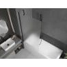 Mexen Next paroi de douche 1 volet 90 x 150 cm, givrée, noire - 895-090-000-00-30-70