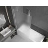 Paroi de bain Mexen Next 1 volet 100 x 150 cm, givré, blanc - 895-100-000-00-30-20