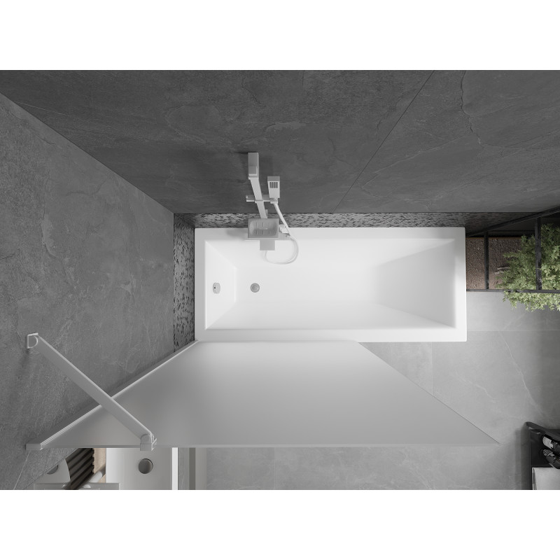 Mexen Next paroi de douche 1 volet 100 x 150 cm, givrée, blanche - 895-100-000-00-30-20