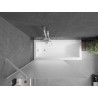 Mexen Next paroi de douche 1 volet 100 x 150 cm, givrée, blanche - 895-100-000-00-30-20