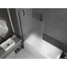 Mexen Next paroi de baignoire 1-volet 100 x 150 cm, givré, noir - 895-100-000-00-30-70