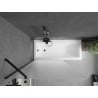 Mexen Next paroi de baignoire 1-volet 100 x 150 cm, givré, noir - 895-100-000-00-30-70