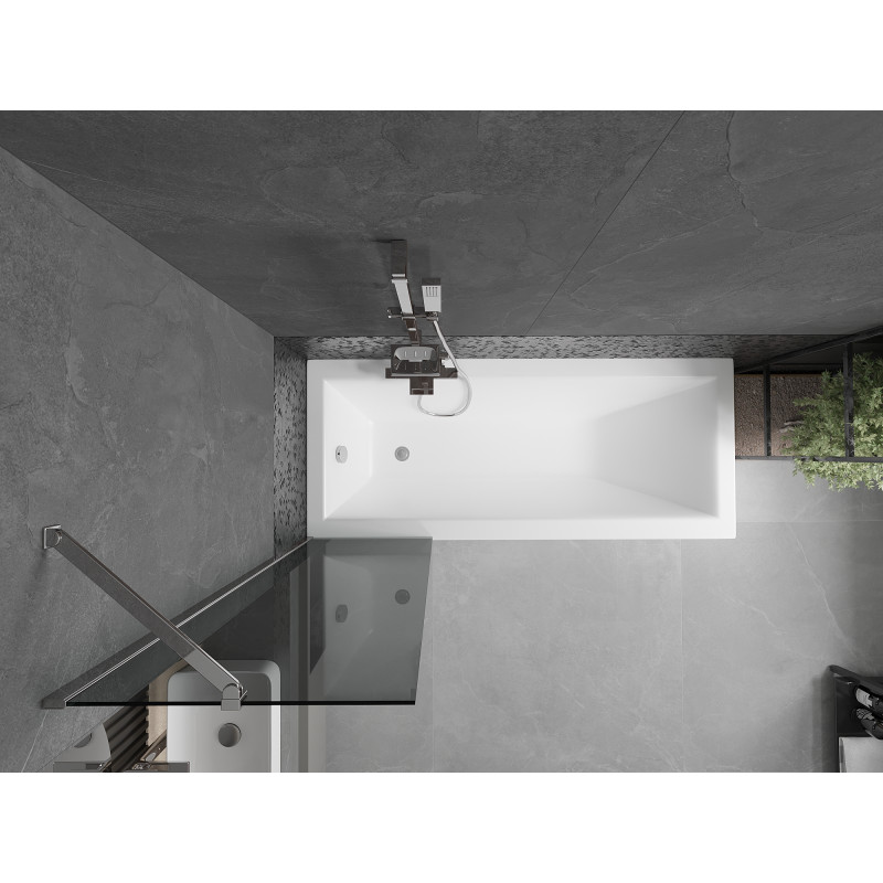 Mexen Next paroi de baignoire 1 vantail 50 x 150 cm, graphite, chrome - 895-050-000-00-40-01