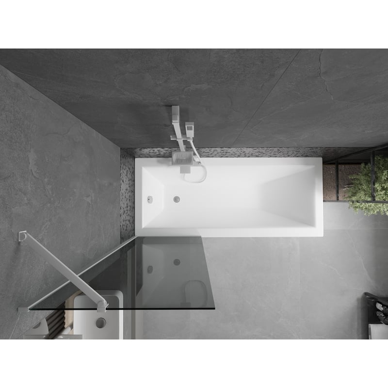 Mexen Next pare-douche à 1 volet 60 x 150 cm, graphite, blanc - 895-060-000-00-40-20