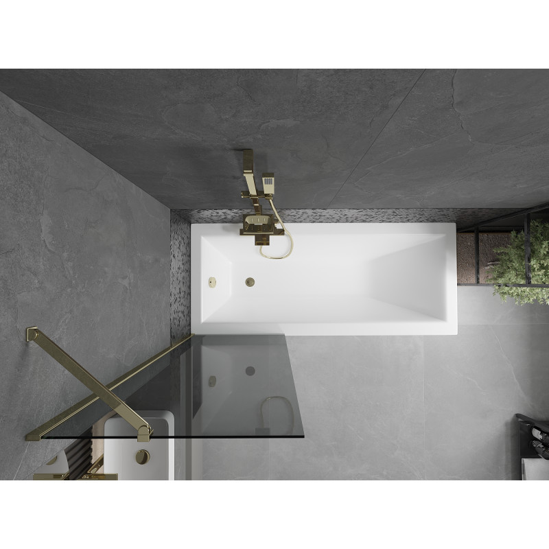 Mexen Next pare-douche 1-volet 60 x 150 cm, graphite, doré - 895-060-000-00-40-50