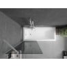 Mexen Next paroi de baignoire 1 vantail 70 x 150 cm, graphite, blanc - 895-070-000-00-40-20