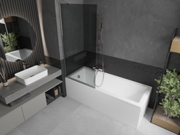 Mexen Next paroi de douche à 1 vantail 80 x 150 cm, graphite, chrome - 895-080-000-00-40-01