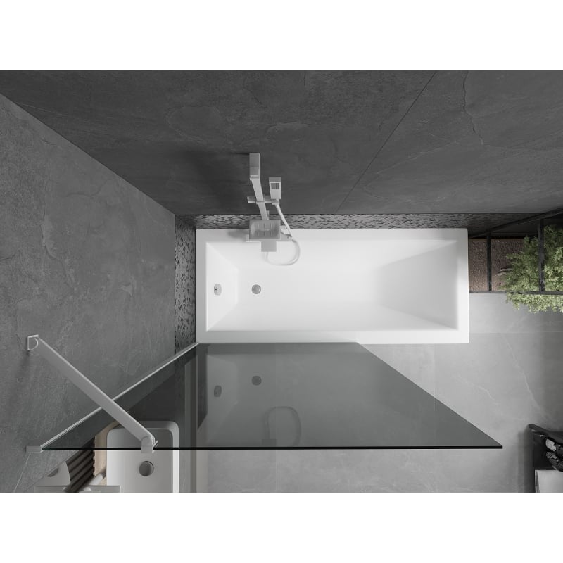 Mexen Next paroi de douche à 1 vantail 100 x 150 cm, graphite, blanc - 895-100-000-00-40-20