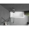 Mexen Next paroi de baignoire 1 volet 50 x 150 cm, cadre noir, chrome - 895-050-000-00-70-01