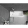 Mexen Next paroi de douche à 1 volet 50 x 150 cm, cadre noir, blanc - 895-050-000-00-70-20