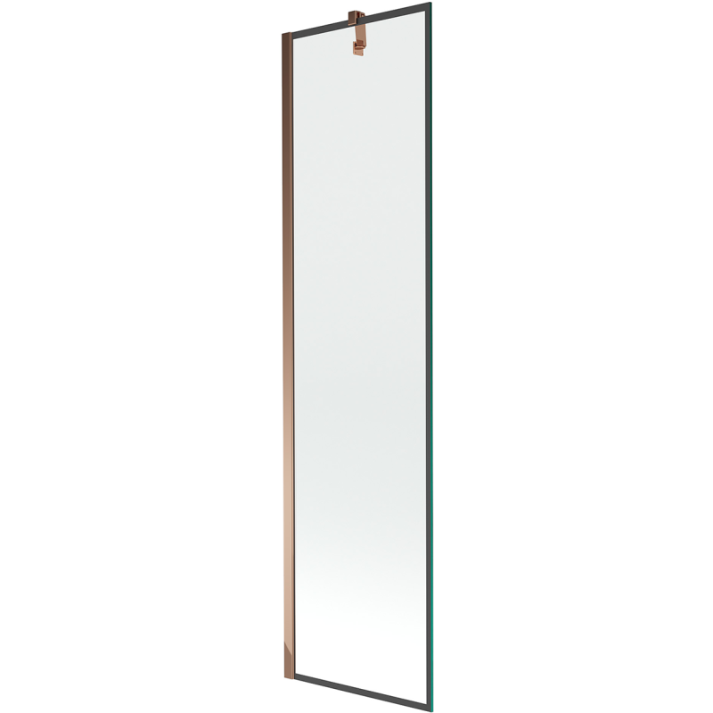 Mexen Next paroi de bain 1-volet 50 x 150 cm, cadre noir, or rose - 895-050-000-00-70-60