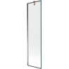 Mexen Next paroi de bain 1-volet 50 x 150 cm, cadre noir, or rose - 895-050-000-00-70-60