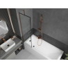 Mexen Next paroi de douche à 1 volet 50 x 150 cm, cadre noir, or rose - 895-050-000-00-70-60