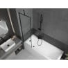 Mexen Next paroi de douche 1 vantail 50 x 150 cm, cadre noir, noir - 895-050-000-00-70-70