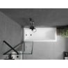 Mexen Next paroi de douche 1 vantail 50 x 150 cm, cadre noir, noir - 895-050-000-00-70-70