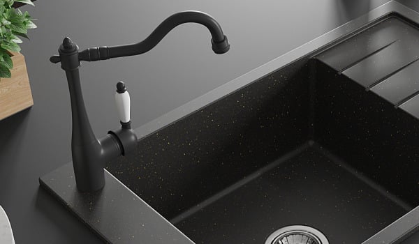 Robinet de cuisine de style rétro