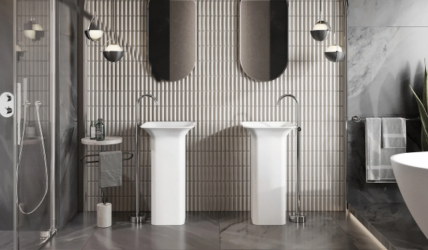 Salle de bain de style glamour